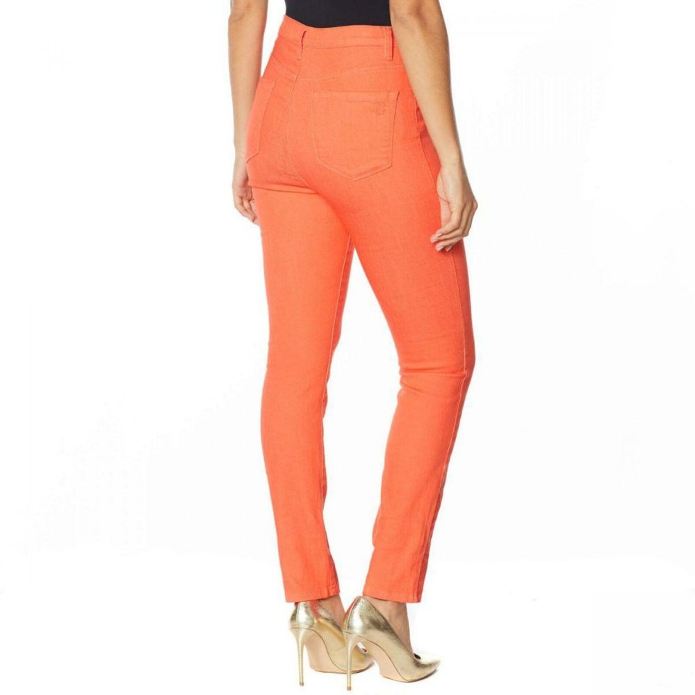 NWT DG2 Printed Skinny Jeans 16P Strawberry Orange - Picture 2 of 8